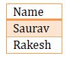 This image describes the select query results.